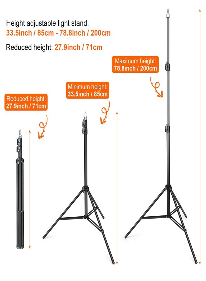 PADOM مجموعة إضاءة فيديو بادوم 200 وات، إضاءة مستمرة للتصوير الفوتوغرافي مع صندوق تثبيت بوينز وحامل، إضاءة استوديو مع تطبيق للتصوير الفوتوغرافي على اليوتيوب وتسجيل الأفلام (مجموعة من 1) - Image 5