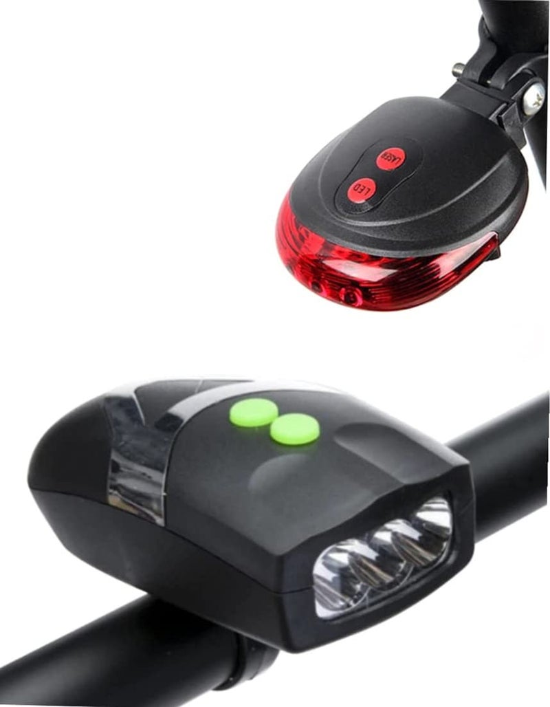 Fastped Bicycle Combo of LED Front Light & Horn, Rear Light, LED 2 Pieces (1 Front Light & Horn,+1Rear Light) - Image 1
