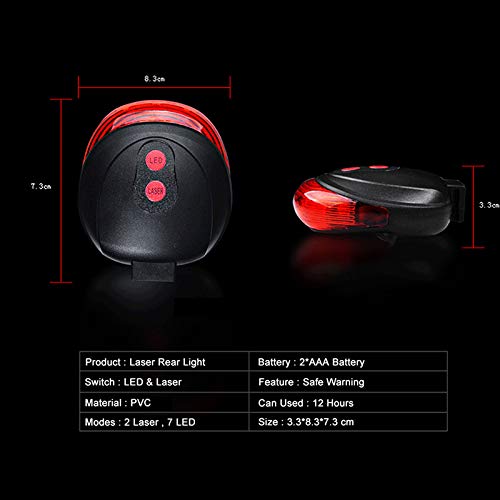 Fastped Bicycle Combo of LED Front Light & Horn, Rear Light, LED 2 Pieces (1 Front Light & Horn,+1Rear Light) - Image 4