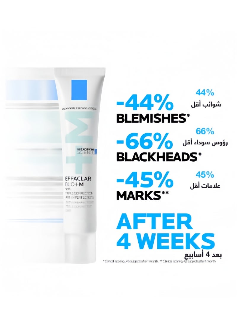 Effaclar Duo+M Acne Treatment Cream For Oily, Sensitive and Acne-Prone Skin; Corrects Blackheads, Blemishes, and Post-Acne Marks Skincare Spot Treatment. 40ml - Image 5