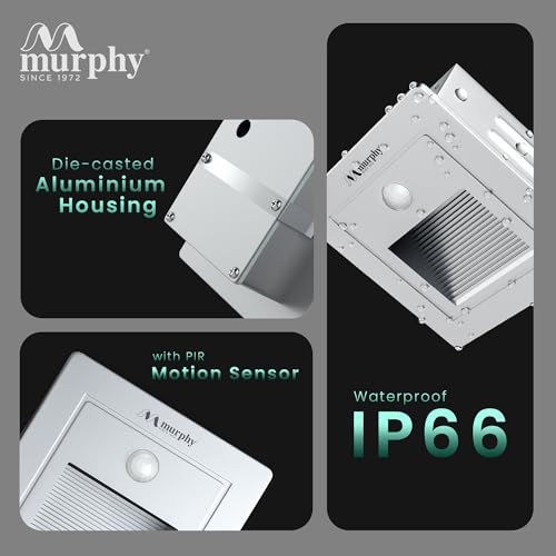 Murphy White Body 3-Watt Conceal Motion Sensor Wall Step Light Outdoor and Indoor LED Foot Light with Aluminium IP65 Grade Waterproof Body (Warm White, Pack of 1) - Image 3
