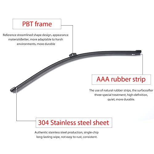 OTUAYAUTO Replacement for Porsche Cayenne 2011-2017 Vehicles, Rear Windshield Back Wiper Arm Blade Set - OTUAYAUTO Factory OEM Replacement 95862804000 - Image 4