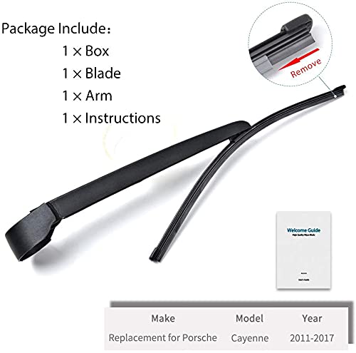 OTUAYAUTO Replacement for Porsche Cayenne 2011-2017 Vehicles, Rear Windshield Back Wiper Arm Blade Set - OTUAYAUTO Factory OEM Replacement 95862804000 - Image 5