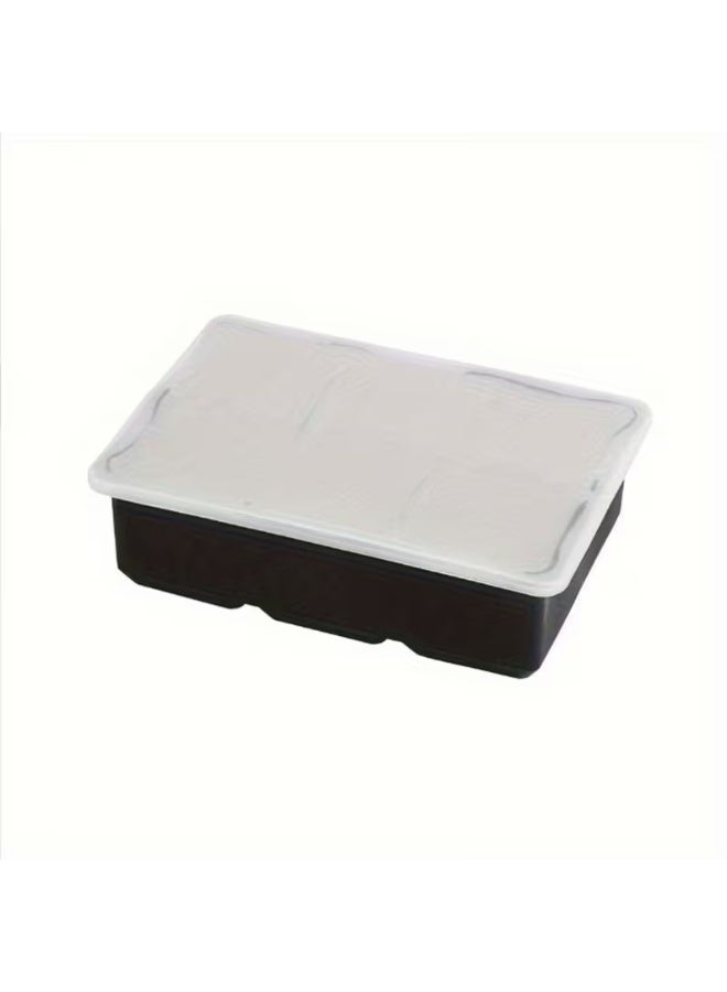 Goolsky 1pc Silicone Ice Cube Tray with Lid - 6 Grids, Large Size, Reusable & Detachable, Keeps Drinks Chilled, Ideal for Kitchen, Parties & Apartment Essentials, Freezer Accessories - Image 5