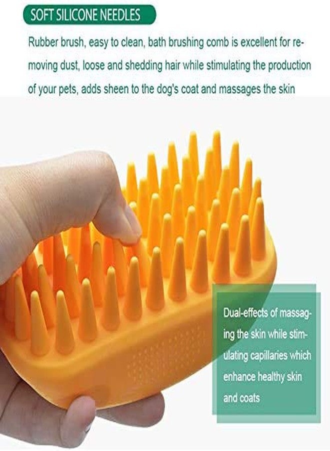 ZOOPOLR Pet Silicone Shampoo Brush for Long & Short Hair, Pink ( New ), Medium Large Pets Dogs Cats, Silicone Shower Wash Curry Brush, Massage Comb - Image 5
