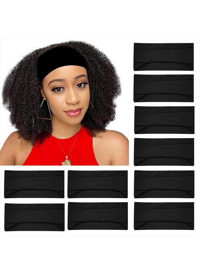 RITOPER Black Headbands for Women Girls, 10 Pack Yoga Workout Headbands Hair Bands for Women's Hair, Wide Elastic Thick Head Bands Turban Head Wrap - Image 1