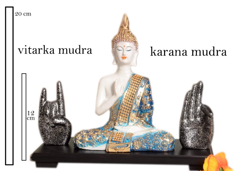 Mariner's Creation Buddha Statues for Living Room,Buddha showpiece for Home dcor, House Warming Gift size-20X10X20cm Color -Multi, Resin - Image 3