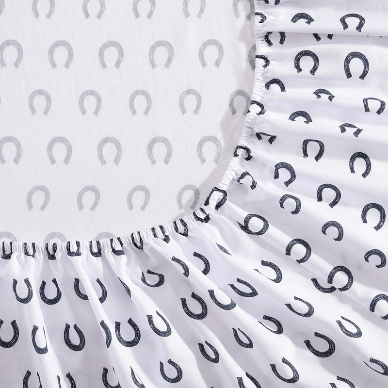 Wrangler - Twin XL Bed Sheets  Breathable & Wrinkle Resistant Bedding with Matching Pillowcase  Lightweight for Year-Round Use  Dorm Essentials (Horseshoe Dots Navy) - Image 4