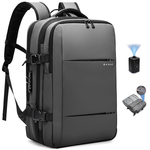 BANGE Vacuum Compression Travel Backpack60L Expandable Backpacks with Air Pump Waterproof and AntiTheft Laptop Backpack for Hiking Business and Travel - Image 1
