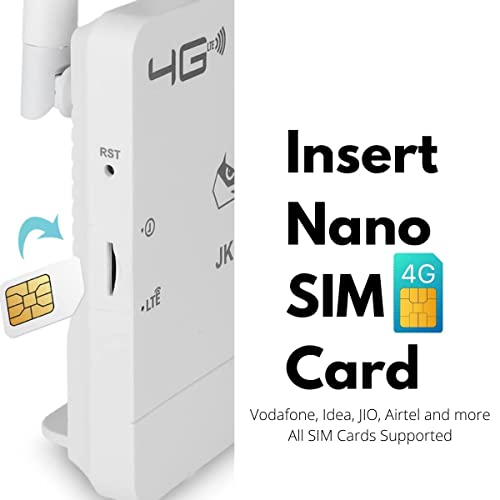 JK Vision 4G WiFi Router Dongle Device, Support All sim Cards, Speed Upto 150Mbps, Support DVR, NVR, WiFi Camera (Jio, Idea, Airtel, Vodafone) - Image 2