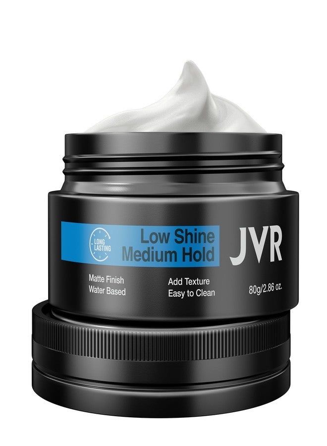 JVR Hair Clay for Men and Women, Medium Hold Matte Finish Texturizing Clay Hair Product Men with Natural and Organic Ingredients, Easy To Wash Out, For All Hairstyles Cream (2.86 oz) - Image 1