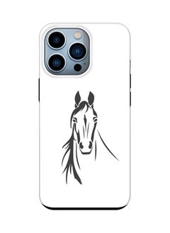 Tough Pro Case for iPhone 15 Pro Dual Layer Hybrid PC TPU Customized Mobile Cover Matte Finish Phone Case - Arabian Stallion