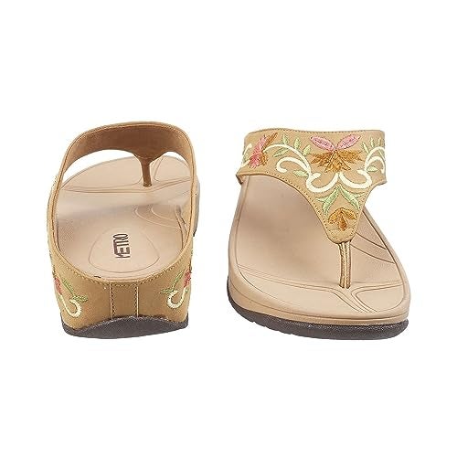 Metro Women Beige Flat Ethnicwear Comfort Chappal UK/6 EU/39 (32-417) - Image 5