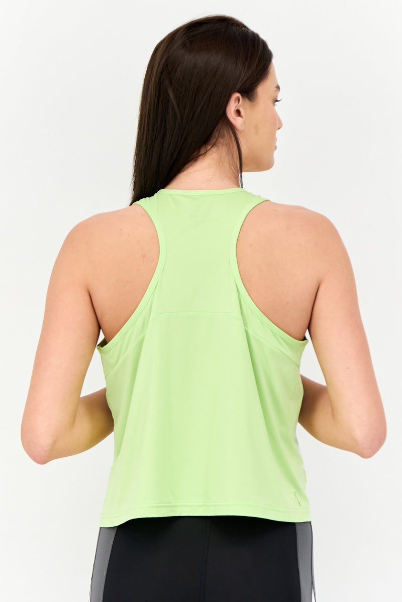 Adidas Women Slim Fit Sleeveless Training Hyperglam Tank Top, Pistachio Green  - Image 2