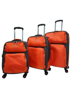 Track Luggage Set Soft Side - Lightweight Expandable Suitcase set of 3 - Trolley Bag for Travel with 4 Double Wheels & TSA Lock (20/24/28 Inches)  - Image 1