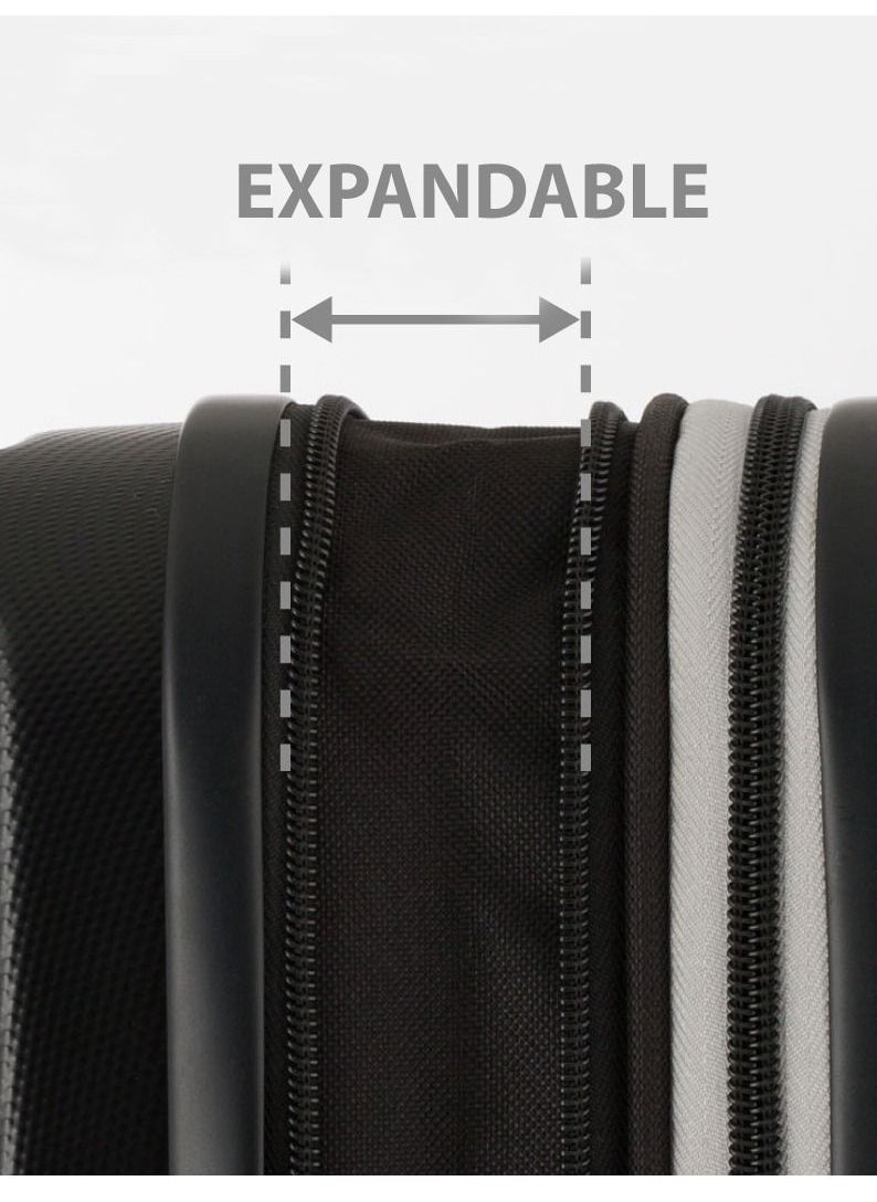 Track - Luggage Set Soft Side - Lightweight Expandable Suitcase set of 3 - Trolley Bag for Travel with 4 Double Wheels & TSA Lock (20/24/28 Inches) - Image 1