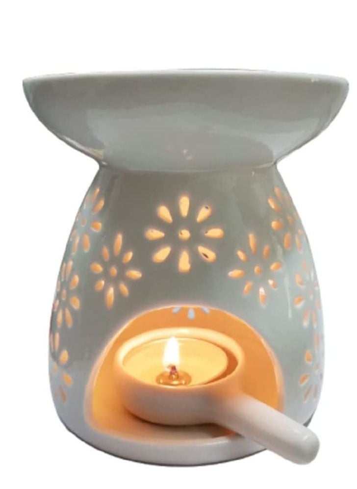 Womdee Essential Oil Candle Warmers, Ceramic Tealight Holder ,Aroma Oil Burner, Oil Burner  - Image 1