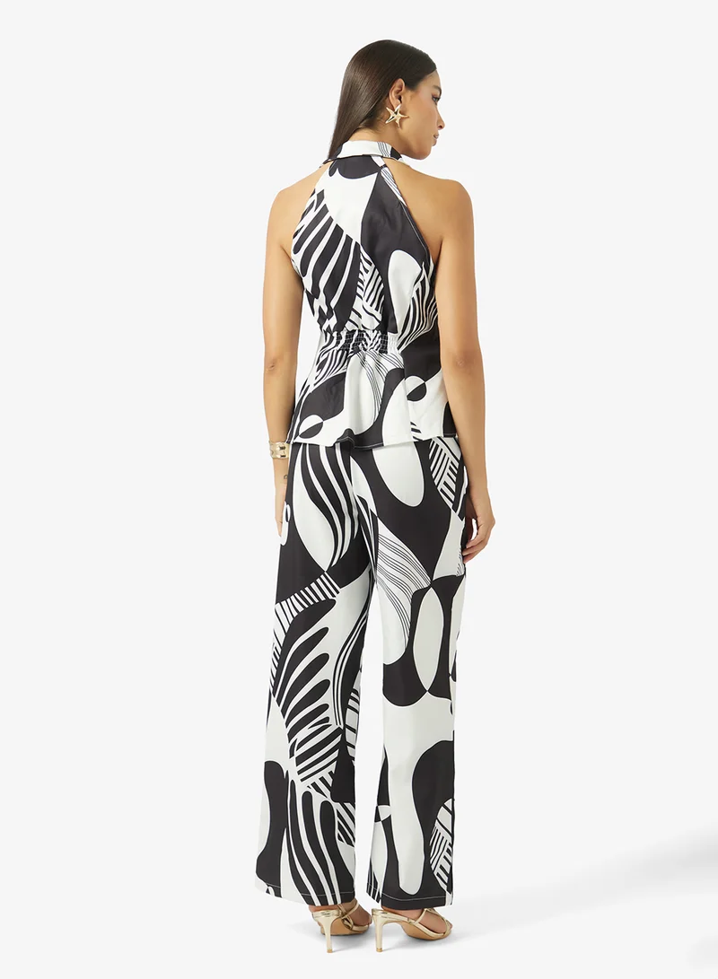 ELLA Printed Vest & Pant Set