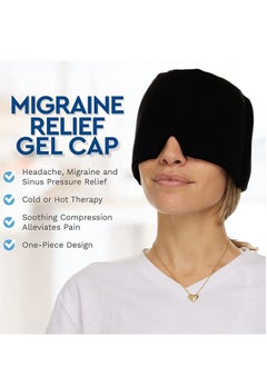 Excefore Ice Head Wrap, Form Fitting Gel Headache/Migraine Relief Hat, Cold Therapy Migraine Mask, Comfortable & Strechable Pack Eye Mask for Puffy Eyes, Tension, Sinus and Stress  - Image 2