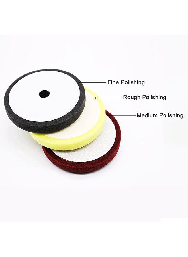Generic - 1pc Polishing Pad 6 Inches Car Buffing Sponge for Automobiles Yachts Moderate Scratch Oxidation Defect Removal Red Medium Polishing - Image 1