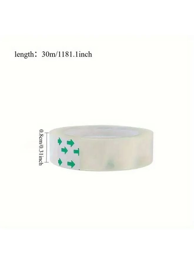 12 Rolls 0 8cm Wide Extra Strong Transparent Tape For Packing Shipping Moving - Image 3