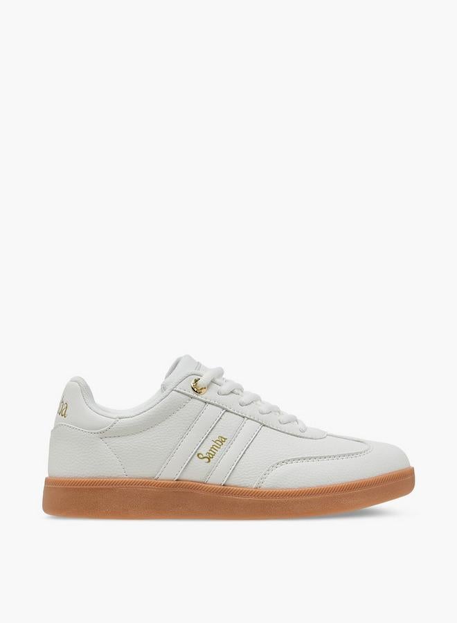 SAMBA Women's Panelled Ankle Sneakers with Lace-Up Closure - Image 3