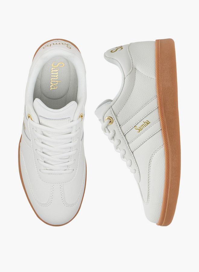 SAMBA Women's Panelled Ankle Sneakers with Lace-Up Closure - Image 2