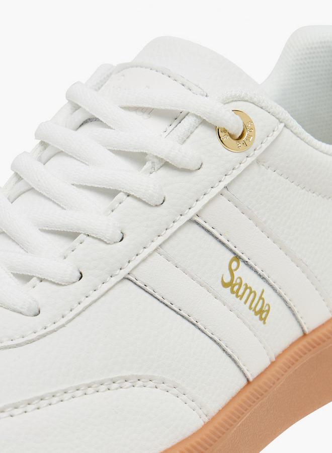 SAMBA Women's Panelled Ankle Sneakers with Lace-Up Closure - Image 4