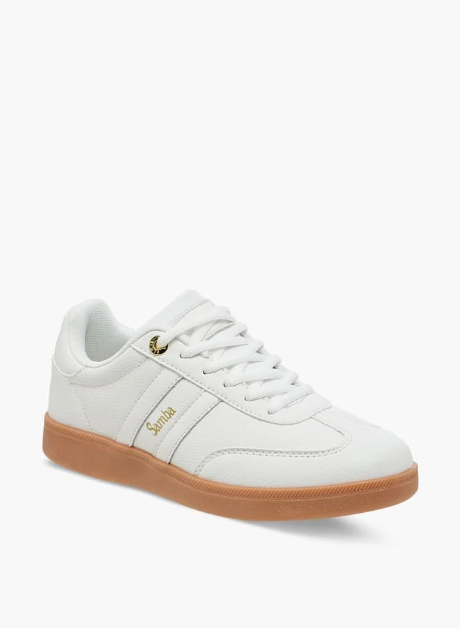 SAMBA Women's Panelled Ankle Sneakers with Lace-Up Closure