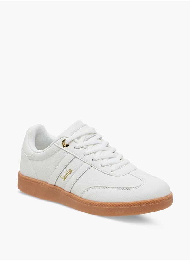 SAMBA - Women's Panelled Ankle Sneakers with Lace-Up Closure - Image 1