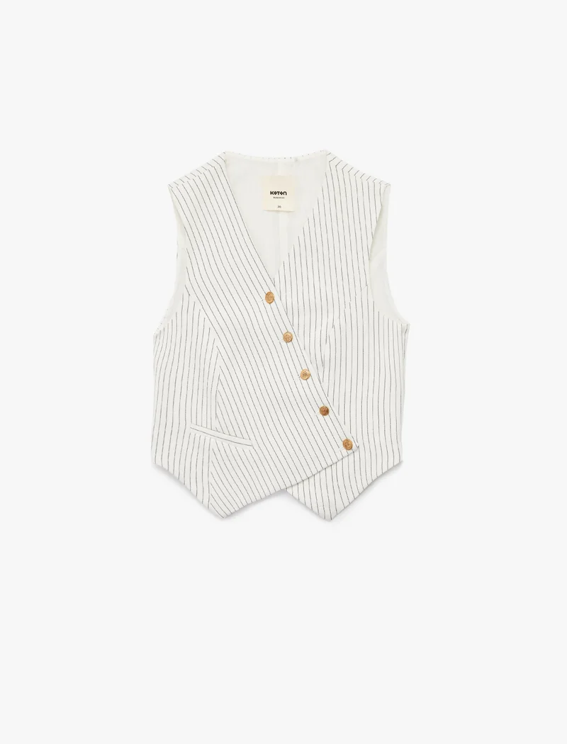 Koton Asymmetric V-Neck Vest