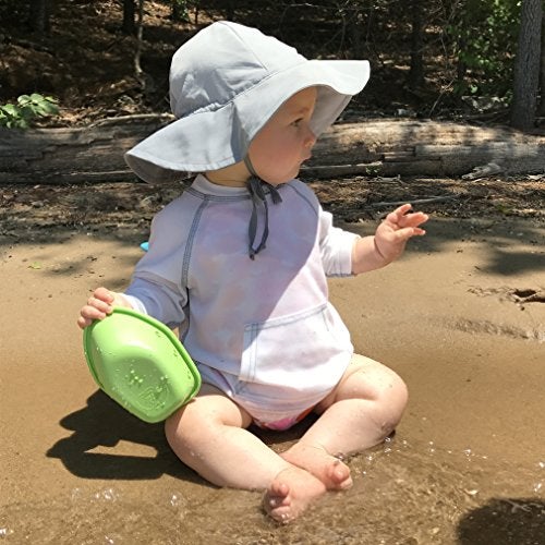 i play. Baby Brim Sun Protection Hat, Gray, 9-18 Months - Image 2