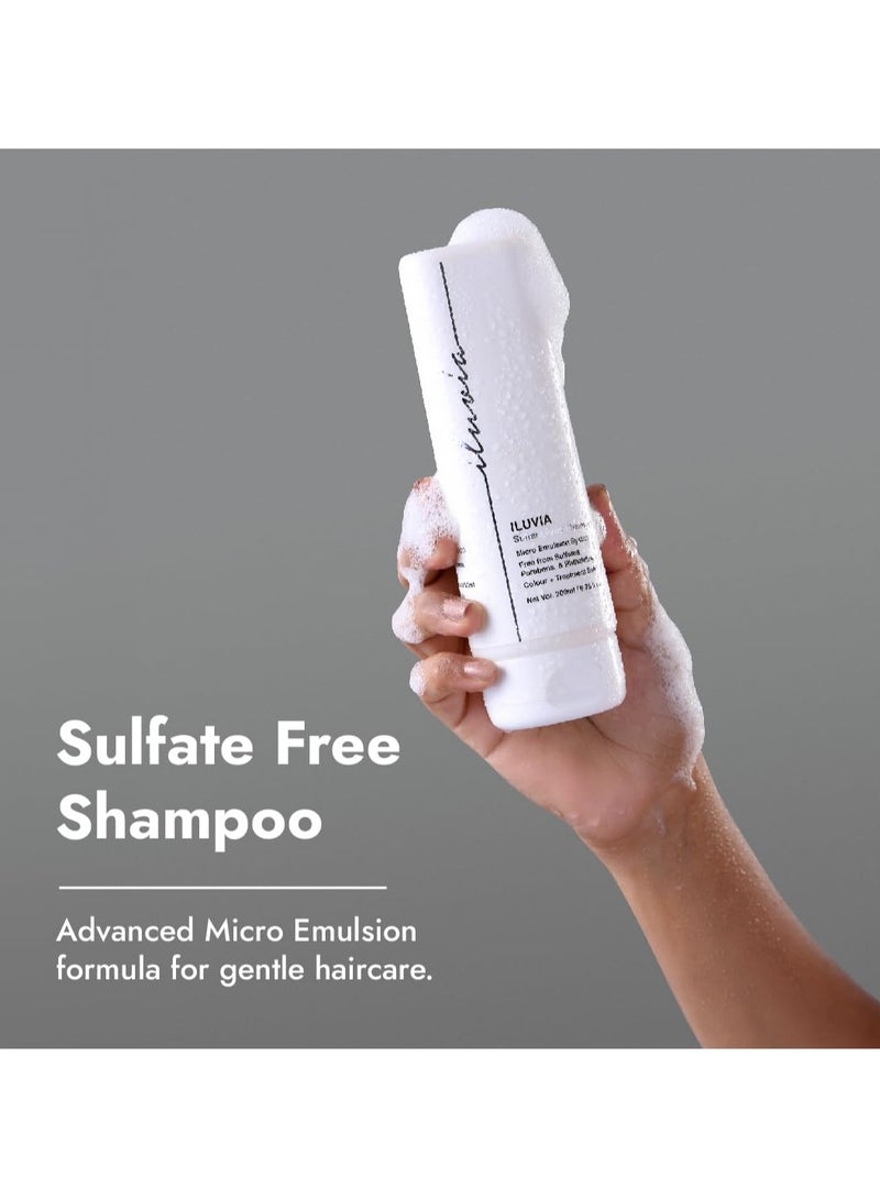 iluvia Professional Sulphate Free Shampoo (Unique Micro Emulsion formula prevents Frizz, Breakage, Dryness for Stronger Hair) - 200ml - Image 3