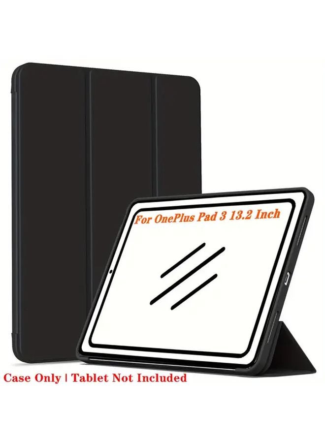 OnePlus Pad 3 Case Dark Green Trifold Stand Cover Auto Wake Sleep Full Body Protection - Image 1