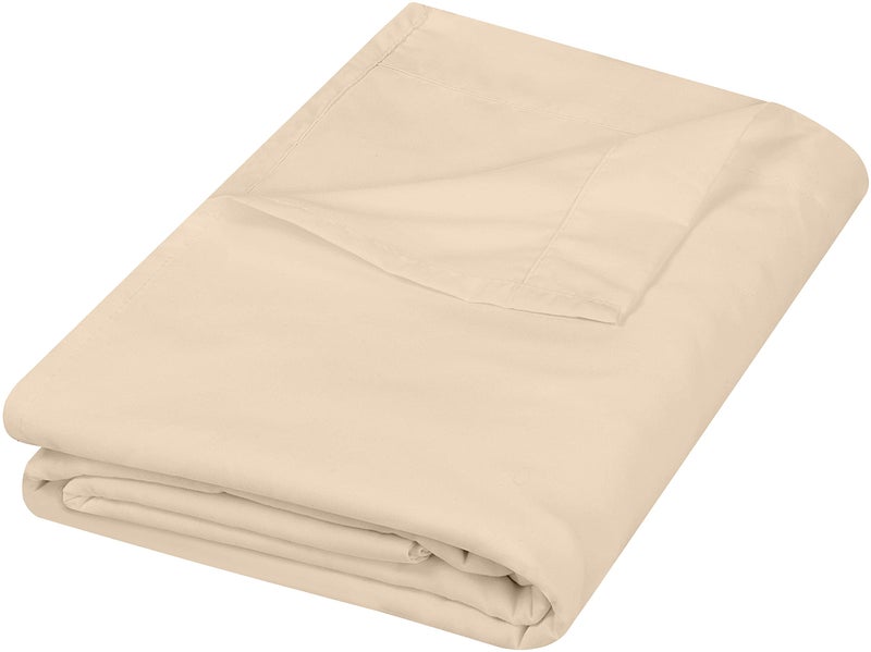 Utopia Bedding Flat Sheet - Soft Brushed Microfiber Fabric - Shrinkage & Fade Resistant Top Sheet - Easy Care - 1 Flat Sheet Only (Twin  Beige) - Image 1