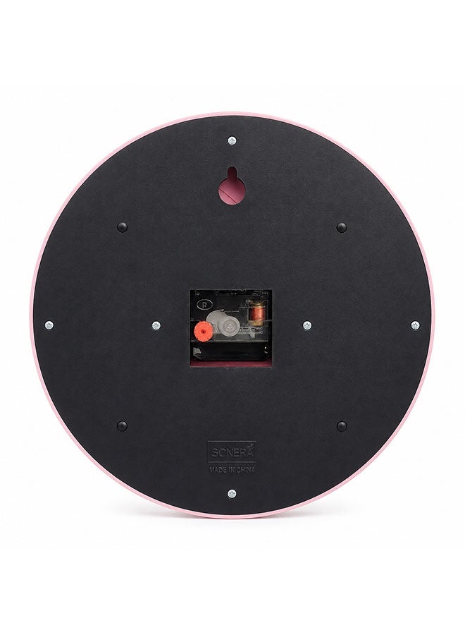 SONERA 32 cm Round Wall Clock in Pink – Elegant Modern Wall Clock for Home and Office Décor - Image 2