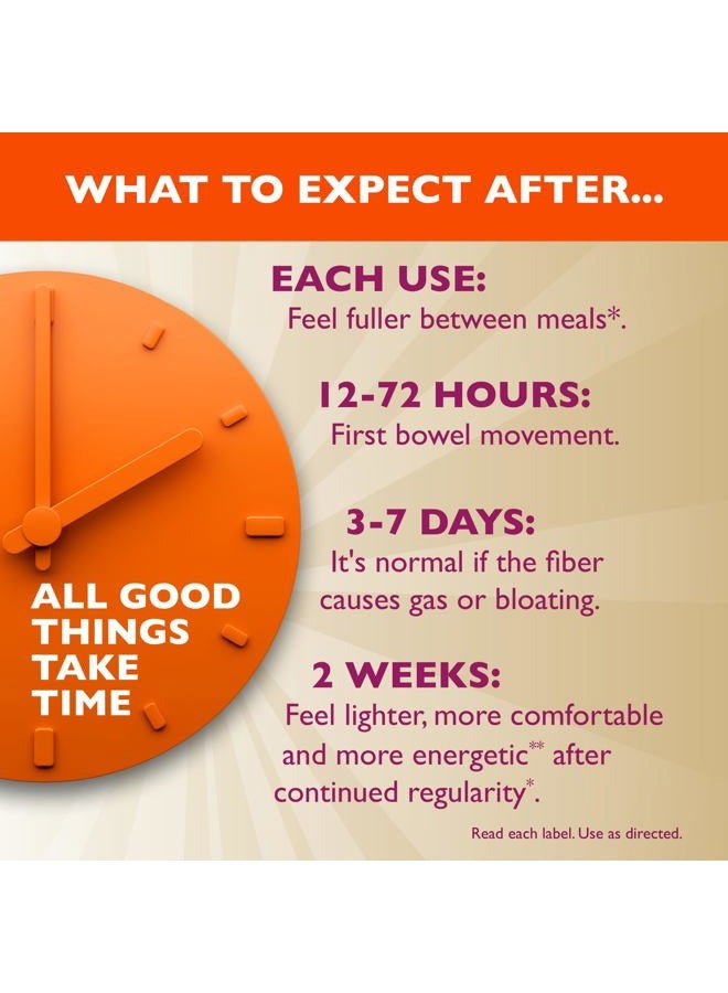 Metamucil , Daily Psyllium Husk Powder Supplement with Real Sugar, 4-in-1 Fiber for Digestive Health, Orange Smooth Flavored Drink, 114 Servings - Image 4