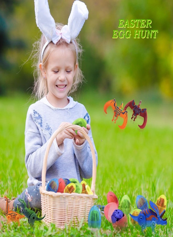 Sealive 12 PCS Easter Eggs Filled with Dinosaur Toys - Surprise Hatching Eggs for Kids | Perfect for Easter, Birthday Party Favors, Fun Educational Toys for Home & School Play - Image 2