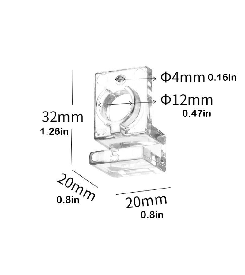10pcs Clear Acrylic Aquarium Clips Lid Clamps Tube Holders For 5mm Thick Rimless Tanks Filter Pipe Hose Organizer Fish Tank Cover Accessories - Image 3