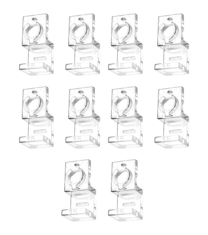 10pcs Clear Acrylic Aquarium Clips Lid Clamps Tube Holders For 5mm Thick Rimless Tanks Filter Pipe Hose Organizer Fish Tank Cover Accessories - Image 1