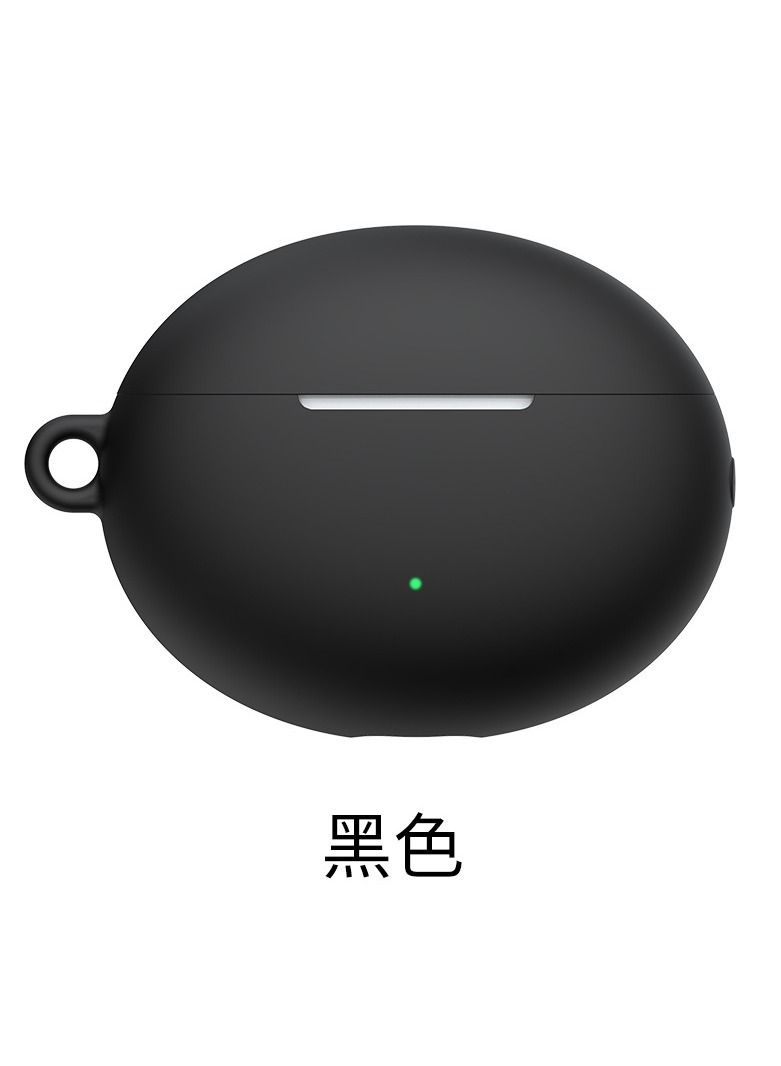 Silicone Case Cover for Huawei FreeBuds 3 with Carabiner and Charging Port Accessible - Image 1