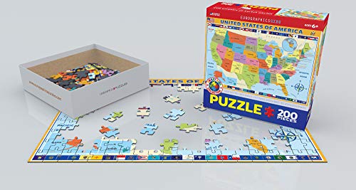 EuroGraphics Map of the United States of America Jigsaw Puzzle (200-Piece) - Image 3