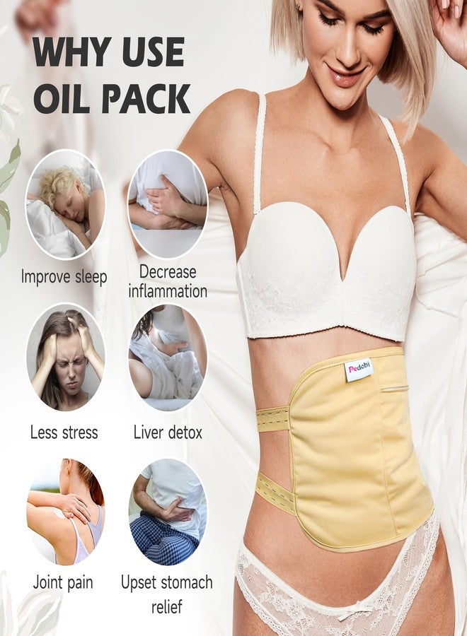 Pedobi Castor Oil Pack Wrap - Organic Cotton Reusable & Highly Absorbent Castor Oil Pack Compress - Image 2