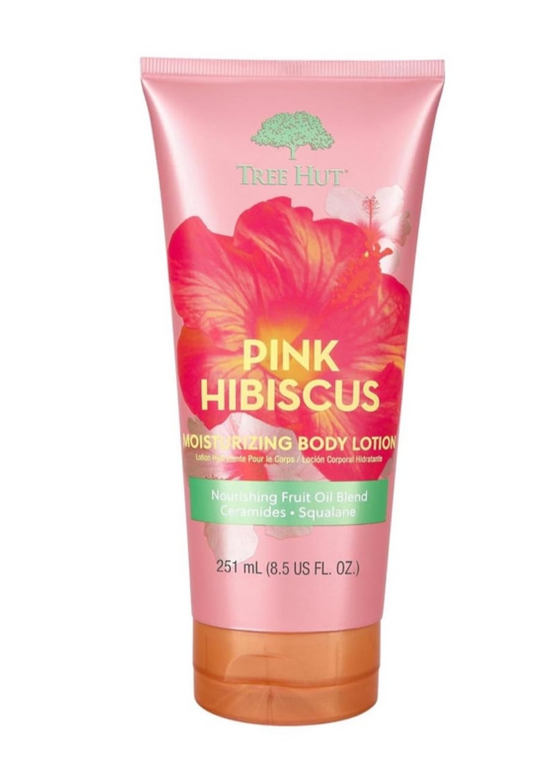 Tree Hut Tree Hut Pink Hibiscus Moisturizing Body Lotion | Ceramide and Squalene Formula Helps Protect Skin | Long-lasting Hydration Leaves Skin Feeling Soft & Moisturized | 8.5 fl oz.  - Image 1