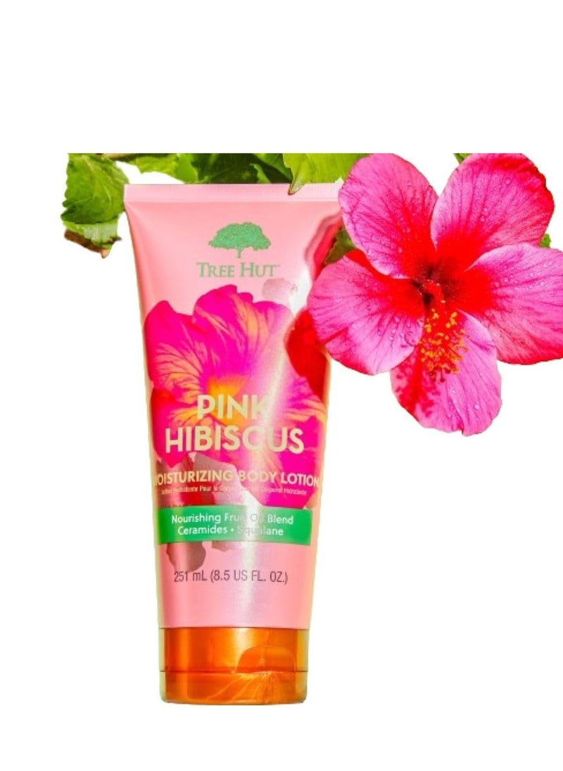 Tree Hut Tree Hut Pink Hibiscus Moisturizing Body Lotion | Ceramide and Squalene Formula Helps Protect Skin | Long-lasting Hydration Leaves Skin Feeling Soft & Moisturized | 8.5 fl oz.  - Image 2