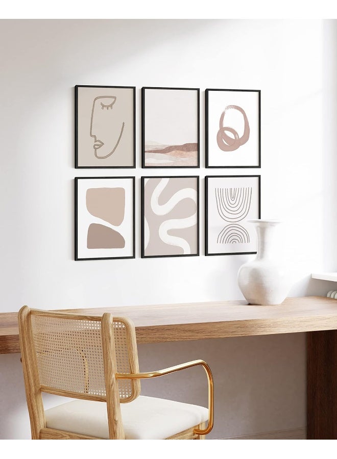Home Trove Boho Posters - Set Of 6 Aesthetic Posters For Room, Mid Century Modern Poster, Boho Wall Prints, Gallery Wall Art Boho Artwork, Abstract Wall Art Prints, Neutral Art (Unframed 8X10) - Image 5