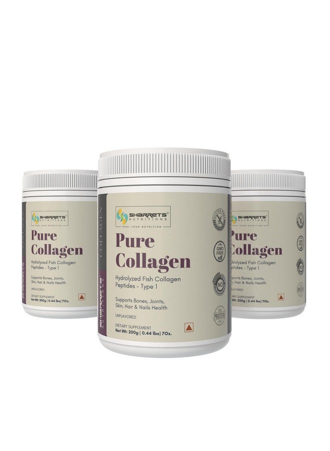 Sharrets Pure Collagen Powder - Hair, Skin, And Nail Beauty Supplement 3 X 200G - Image 1