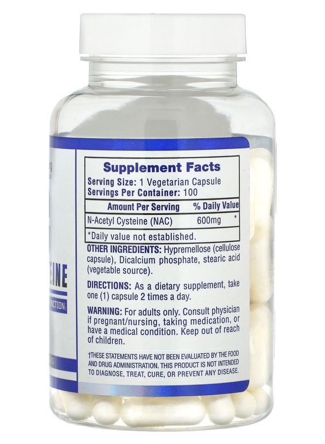 hi tech pharmaceuticals NAC 600 mg 100 Capsules - Image 2