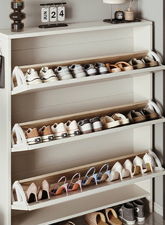 NKX Multi-Layer Entryway Shoe Rack Cabinet for Hallway Storage 63*157.5*24 CM White Color - Image 3
