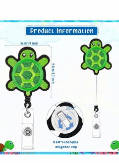 Y&D Felt Nurse Badge Reels, 3 Pieces Retractable Holder Reel Cute Name ID Holders with Alligator Clip for Nurse, Doctor, Teacher, Student Gifts(Elephant, Turtle, Unicorn)  - Image 5